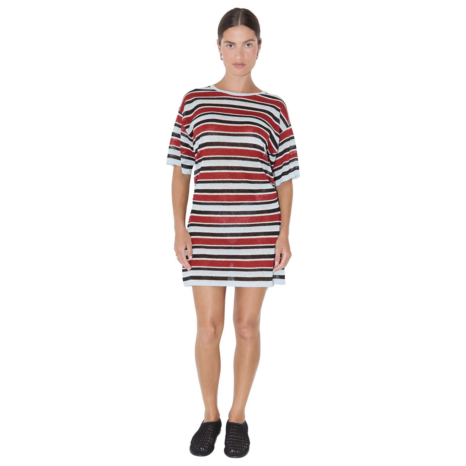 Zulu & Zephyr Bold Stripe T-Shirt Knit Dress